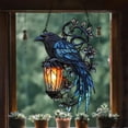 thumbnail image 4 of RKSTN Crow decorations Gothic Hanging Ornament Catch The Sun Gothic Crow On Lantern Decoration Lantern 2D, 4 of 5