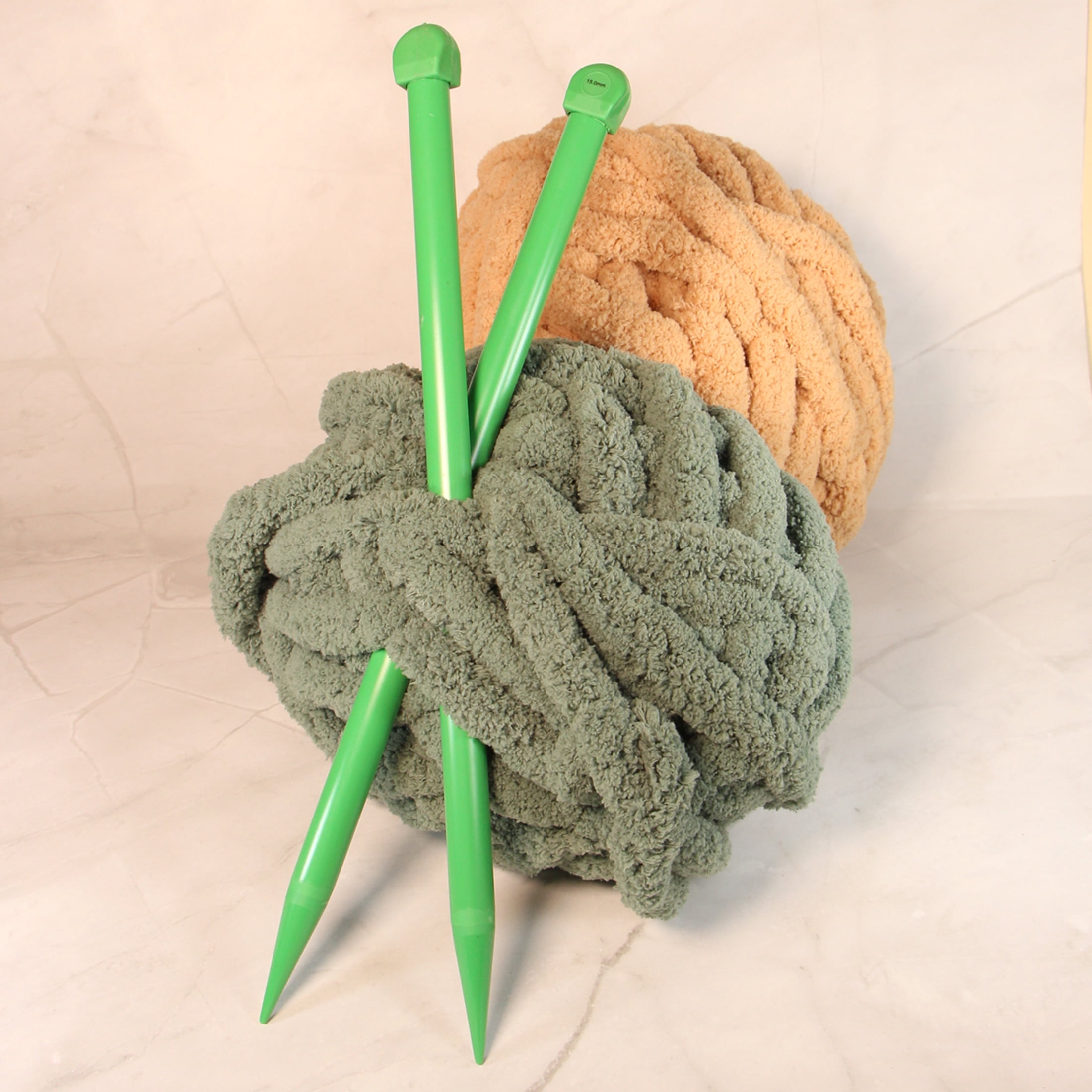 LOVE KNITTING Aiguilles à tricoter droites, plastique ABS, 35 cm (14 po), 15 mm (US P/Q)