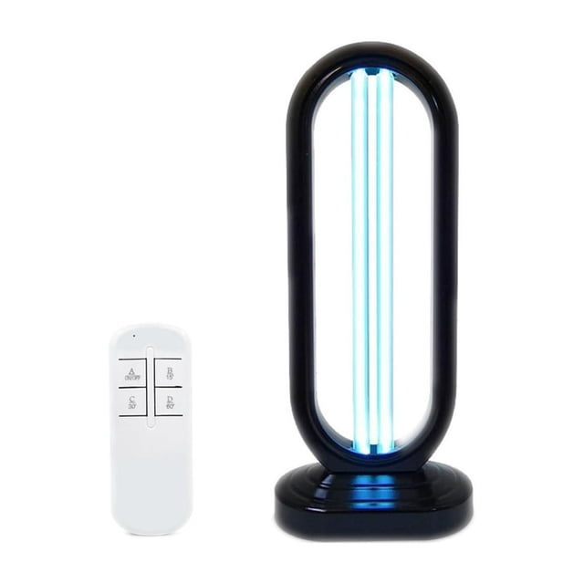 LEEYNEER Lampe Domestique Portable en UVC avec Télécommande, Design Unique avec Réglages de Minuterie Réglables pour la Purification de l'Air, Options de 15/30/60 Minutes, Parfait pour la Maison, la Cuisine, la Chambre