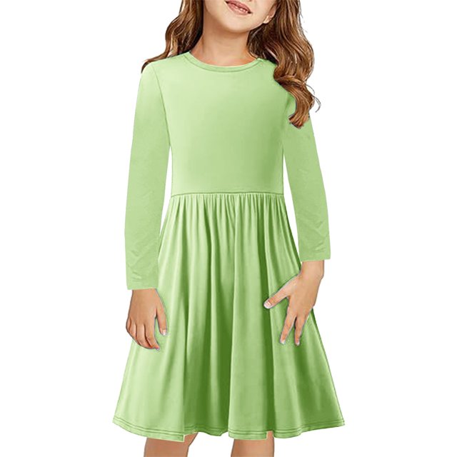 Rbaofujie Long Sleeve Plain Swing Dress