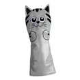 thumbnail image 4 of Golf Club Head Covers Mallet Putter Cat Pattern Accessories Putter Cue Headcover Driver Grey, 4 of 8