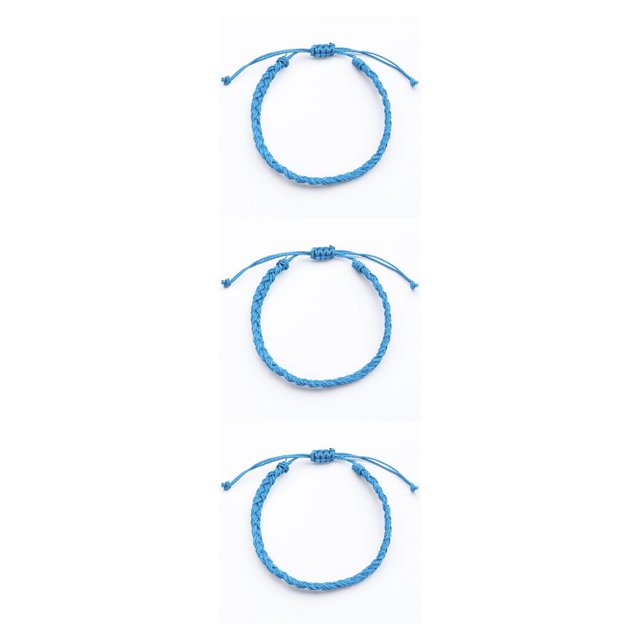 mmirethe Braided Bracelet Waterproof Waxed Thread Wristband Bracelets Dressing Decor Type 2 3Set