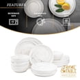 thumbnail image 2 of Thyme & Table Dinnerware Grey Marble Stoneware, 12 Piece Set, 2 of 6