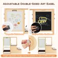 thumbnail image 4 of Patiojoy Ensemble Chevalet d'Art pour Enfants & Table & Banc Centre d'Art Multifonction Bureau avec Grand Rangement Chevalet Réglable Double Face Rouleau de Papier Remplaçable Café, 4 of 9