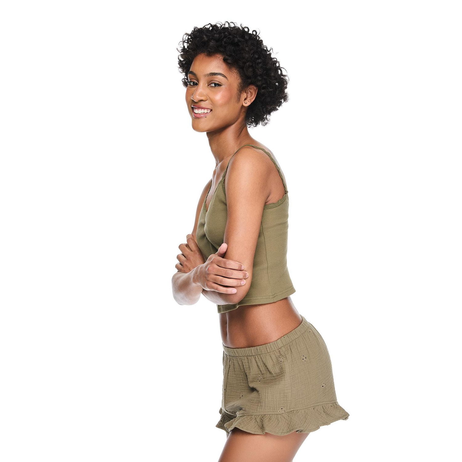 No Boundaries Women's Two Piece Pajama Set