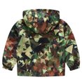 thumbnail image 2 of Manteau Coupe-Vent à Capuche à Fermeture Éclair Imprimé d'Automne pour Tout-Petits Enfants Bébés Filles Garçons, 2 of 8