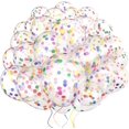 thumbnail image 1 of PinesC 60 PackRainbow Confetti Balloons w/Ribbon | Rainbow Balloon | Party Balloons | Helium Balloons | Multi Colored Balloons | Birthday Balloons|Bright Balloons, 1 of 5