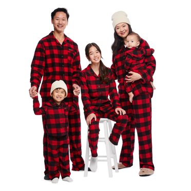 Pyjamas 2 pièces à carreaux Canadiana pour toute la famille