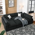thumbnail image 1 of Modway Commix Canapé Sectionnel 6 Pcs Surrembourré Rempli de Duvet, Noir, 1 of 10