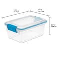 thumbnail image 2 of Sterilite 7.5 Quart Clear Plastic Storage Box with Latching Lids, (6 Pack), 2 of 11