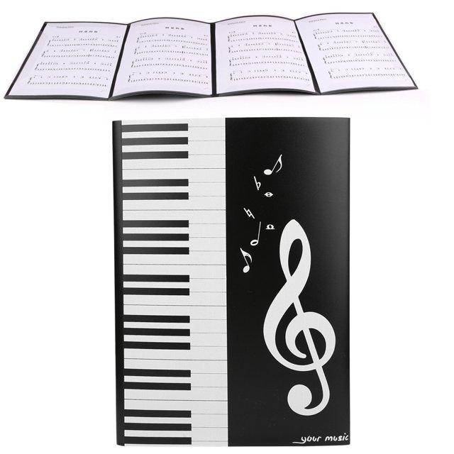 Dossier Musical, Dossier 4 Pages, Dossier de Rangement pour Musique, Léger pour Archivage Quotidien
