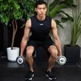 thumbnail image 2 of GoZone 40lb Chromed Dumbbell Set – Silver/Black, 2 of 9