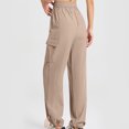 thumbnail image 3 of Timegard Womens Plus Size Cargo Pants Elastic High Waisted Drawstring Active Hiking Trousers with Pockets, 3 of 3