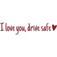 thumbnail image 1 of I Love You Drive Safe Heart Mirror Decal Sticker Vinyl Truck Car Window Hot, 1 of 1