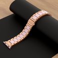 thumbnail image 4 of Compatible avec Apple Watch Band 42mm 44mm 45mm Bracelets de Mode pour Femmes pour iWatch SE Acier Inoxydable et Résine Remplacement Met, 4 of 6