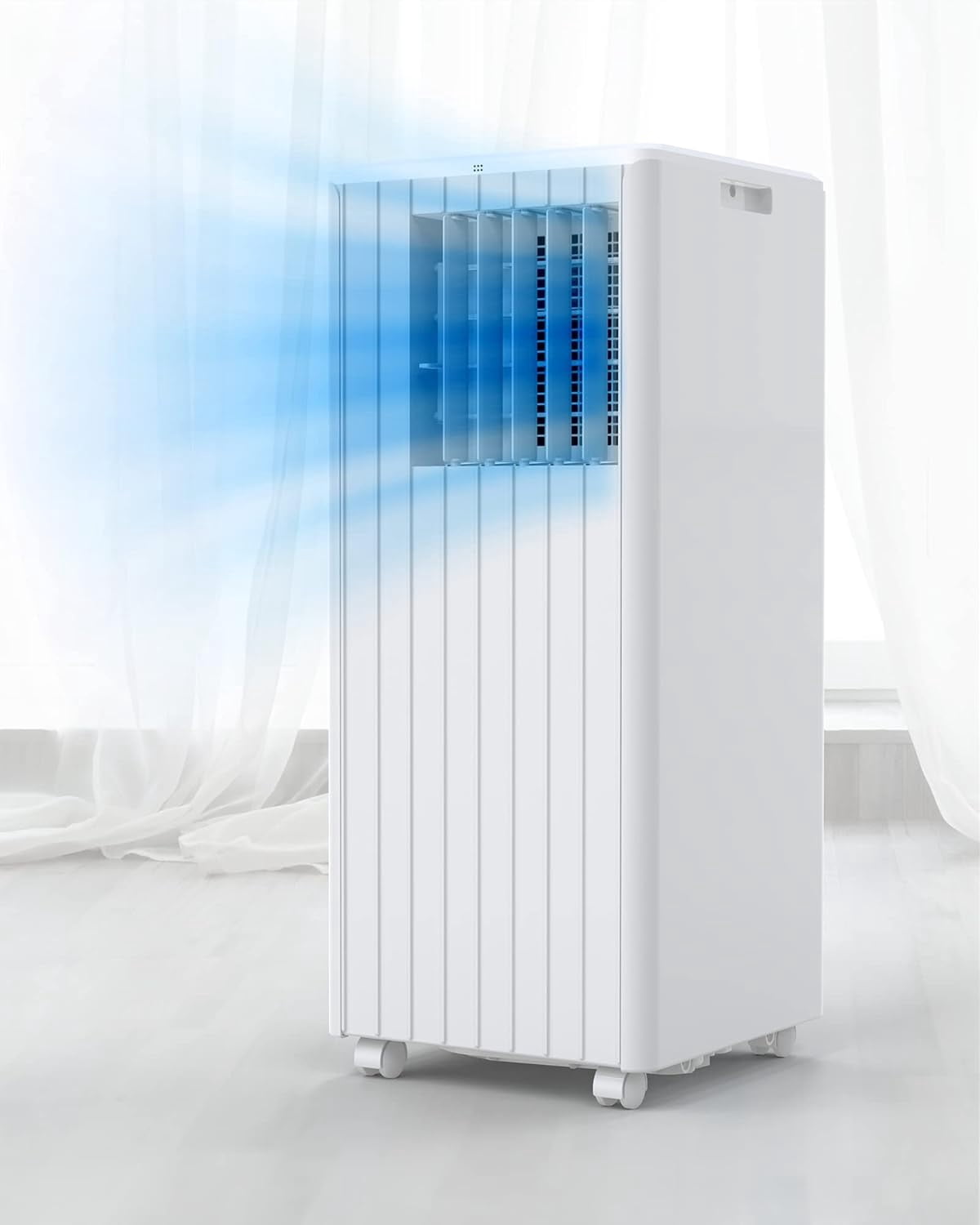 TROPOW 8000 BTU 3-in-1 Portable Air Conditioner – Cooling, Dehumidifier & Fan, Remote, Sleep Mode, 24H Timer, Window Kit, Energy Efficient, Quiet, White – Fits Small Rooms up to 350 Sq.Ft.