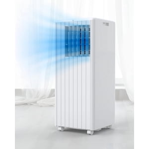 TROPOW 8000 BTU 3-in-1 Portable Air Conditioner – Cooling, Dehumidifier & Fan, Remote, Sleep Mode, 24H Timer, Window Kit, Energy Efficient, Quiet, White – Fits Small Rooms up to 350 Sq.Ft.