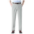 thumbnail image 1 of Pantalon Décontracté pour Homme Mens Mynx à Ceinture Extensible Dissimulée Coupe Classique devant Plissé Pantalon Habillé pour Style Polyvalent et Confort, 1 of 8