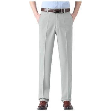 Ediodpoh Pantalon Habillé à Plis devant Coupe Classique pour Hommes Mynx avec Ceinture Extensible Dissimulée Pantalon Décontracté pour Hommes Noir G