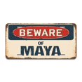 thumbnail image 1 of SignMission A-LP-04-840 Plaque d'Immatriculation en Aluminium - Attention à Maya, 1 of 1