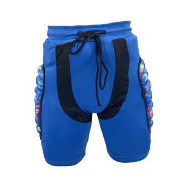Shorts Rembourrés pour Enfants en EVA, Protège-Hanche pour Planche à Roulettes, Vélo, Patinage à Roulettes, Bleu G