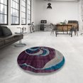 thumbnail image 3 of Ahgly Company Tapis d'Intérieur Rectangle Abstrait Violet Lis Violet, 2' x 3', 3 of 6