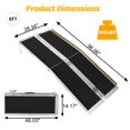 thumbnail image 3 of Portable Wheelchair Ramp, Non-Slip Aluminum Folding Handicap Ramp, Door Threshold Wheelchair Ramps with Reflective Strips for Car, Doorways, Curbs, Stairs, 3 of 8