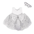 thumbnail image 2 of Princesse Fleur Fille Robe d'Été Tutu Robes de Fête d'Anniversaire Baptême Dentelle Mariage Enfants Robe Formelle Robe 18-24 Mois, 2 of 6