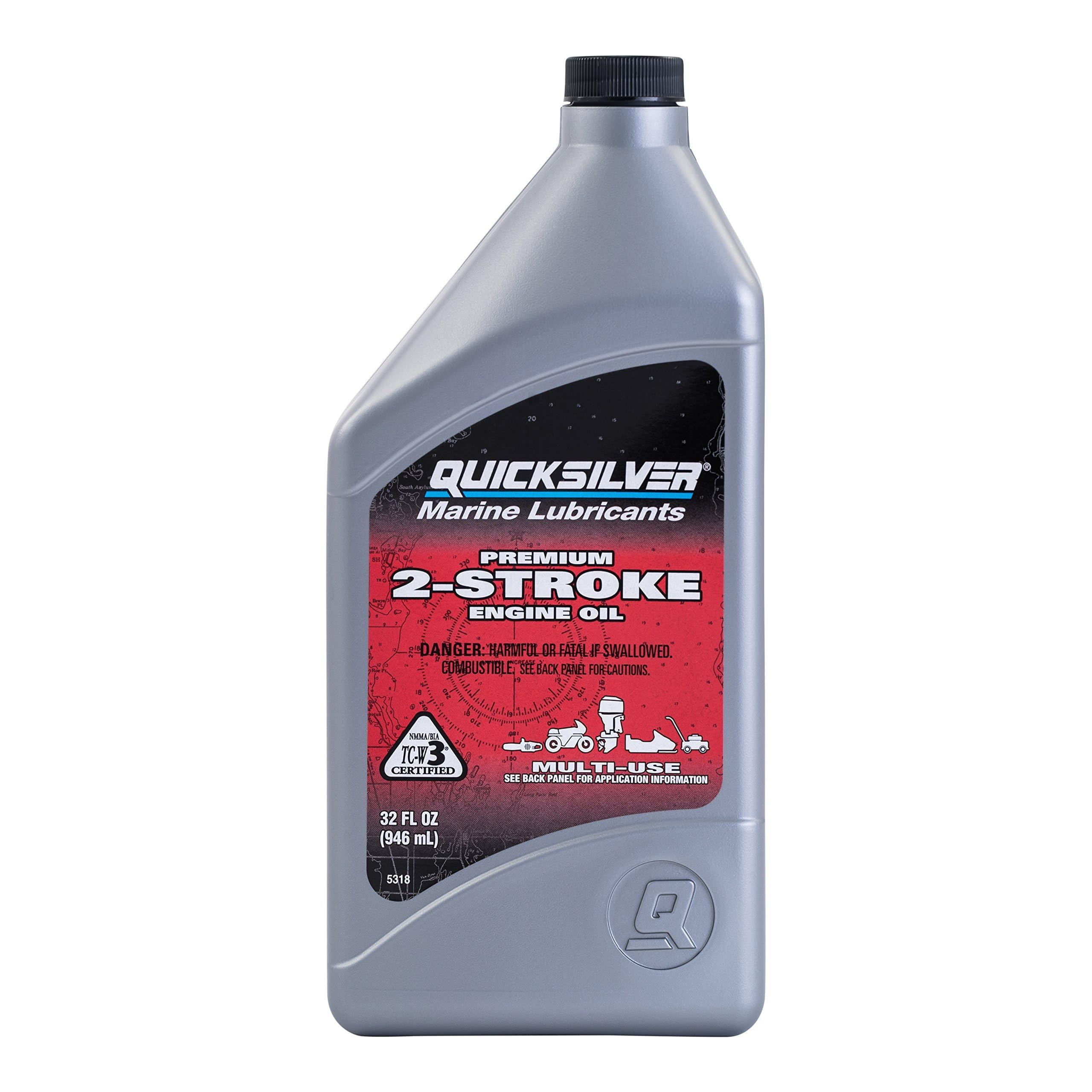 Mercury Quicksilver Premium 2 Cycle 2 Stroke Outboard Oil 32oz