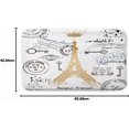 thumbnail image 2 of Paris Bath Rug, Eiffel Tower Unisex Non Slip Bath Mats, Golden Lettering European French Crown Retro Stamp Art Bath Rug Sets for Bathroom Bedroom Kitchen Outdoor Indoor,17x29 Inch, 2 of 3