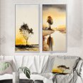thumbnail image 1 of Designart "Countryside Tree Silhouette at Sunset I" Landscape Forest Framed Wall Art Set Of 2 - Country Yellow Framed Canvas Set For Living Room Decor, 1 of 6
