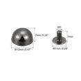 thumbnail image 2 of Unique Bargains Clous en Cuir à Tête Ronde Creuse avec Rivets à Vis 12x7 mm Noirs, Lot de 20, 2 of 5