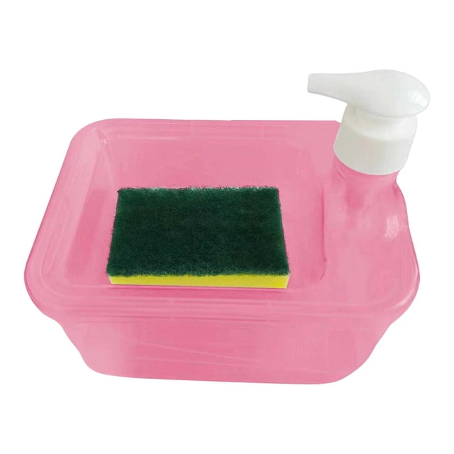 Yhmxh Cleaning Supplies Kitchen Detergent Soap Dispenser Sponge Eraser Press Box Cleaning Brush Soap Box Circular Storage Box Soap Box Press Boxs