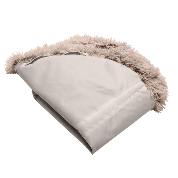 Furhaven Replacement Donut Dog Bed Cover Plush Long Faux Fur Calming Cuddler Machine Washable - Taupe Large