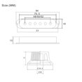 thumbnail image 2 of 48 50 52MM ST Guitare Électrique Couvre-Bobine Simple 1 Volume 2 Boutons de Ton SSS, 2 of 6