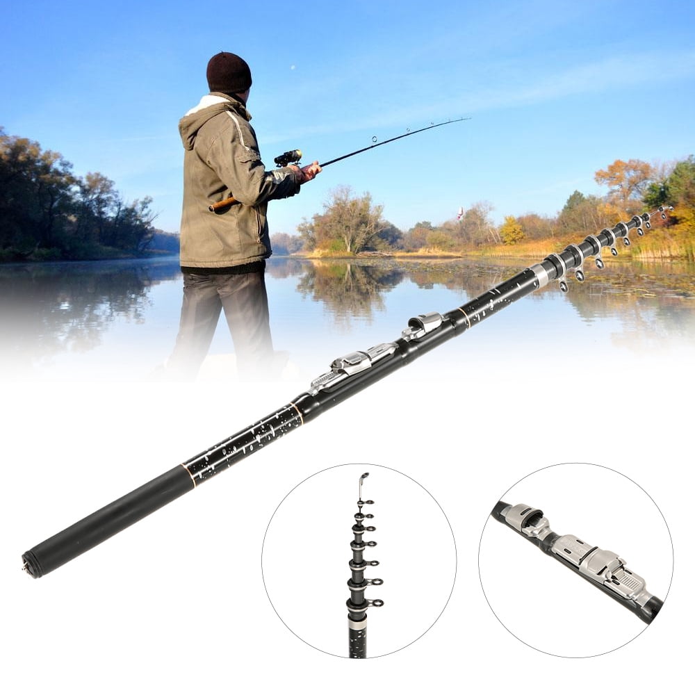 Amdohai 1.8m / 2.1m / 2.4m / 2.7m / 3.0m / 3.6m Portable Telescopic Fishing Rod Carbon Fiber Ultra Light Retractable Fishing Rod Pole Carp Fishin