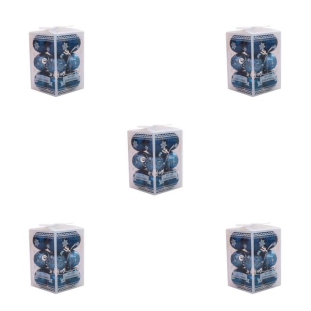 Decodeary 12piece Wedding New Year Navidad Pendant Ball Wide Application And Easy dark blue 5Set