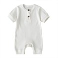 thumbnail image 1 of Newborn Baby Short Sleeve Knitted Romper One-Piece Clothes, 1 of 4