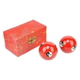 thumbnail image 4 of 2 x Hand Balls Chinese Health Balls with Storage Box Portable Fitness Relaxation Gossip Red, 4 of 9