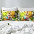 thumbnail image 4 of Erosebridal Easter Rabbit Full Sheet Sets,Floral Eggs Bedding Full Size,Festival Room Decorative,Lightweight,4-Piece, 4 of 7