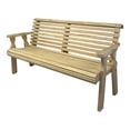 thumbnail image 1 of CAF Amish Heavy Duty 800 Lb Roll Back Pressure Treated Garden Bench (4 Foot, Unfinished), 1 of 2