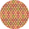 thumbnail image 1 of Ahgly Company Tapis d'Intérieur Lavables en Machine, Ronds, Transitionnels, Oranges Jaunes, Ronds de 6', 1 of 7