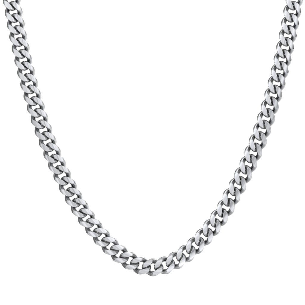 Men's 22" Cuban Chain Necklace in Stainless Steel - 10mm