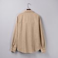thumbnail image 5 of Pisexur Shacket Jacket Women Pocket Button Long Sleeve Top Outwear Solid Color Turn-down Collar Jacket Coat Pocketed Shirts Fall Jacket Shackets, 5 of 5