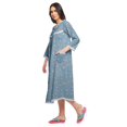 thumbnail image 2 of Moomaya Chemise de Nuit Boutonnée en Coton Imprimé pour Femmes, Robe de Nuit d'Allaitement, 2 of 5