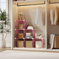 6-Cube Wire Grid Storage Organizer, Modular Metal Shelf Unit with 12.6 ...