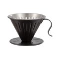 thumbnail image 1 of Visland Coffee Filter Cone Stainless Steel Hand Drip Pour Over Coffee Funnel with Spiral Ribs Dishwasher Safe V-Shaped Coffee Filter for Most Coffee Makers Camping Home Brewing, 1 of 8