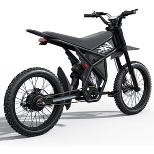 Ridingtimes GT73 Electric Dirt Bike for Adults 2400W Electric Bike with 48V 18.2AH*2 Removable Batteries 37MPH/85Mile Range 25" x2" Motorcycle Tires Dual Hydraulic Brakes & Full Suspension UL2849 MTB