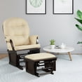 thumbnail image 2 of Costway Baby Nursery Relax  Rocker Rocking Chair Glider & Ottoman Set w/Cushion Beige, 2 of 10