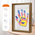 thumbnail image 1 of Family Handprint Kit Couple Handprint Photo Frame DIY Handmade Palm Style Children's Day Gift For Girlfriend Handprint Painting 5ml, 1 of 4